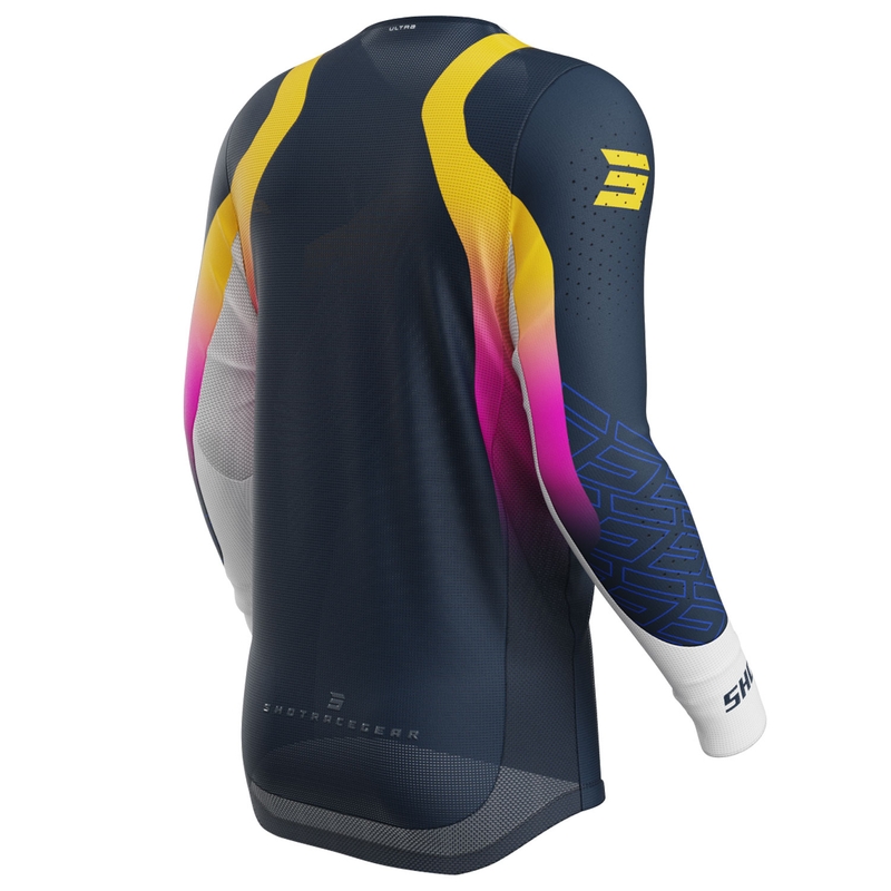 Motokroso marškinėliai Shot Aerolite Ultra blue-orange-pink