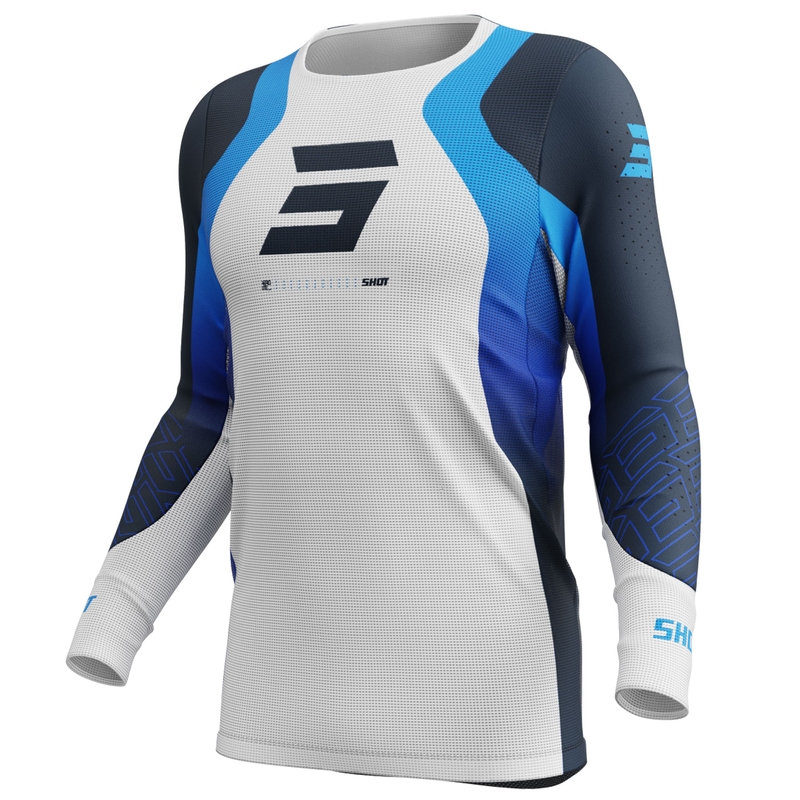 Motokroso marškinėliai Shot Aerolite Ultra Blue