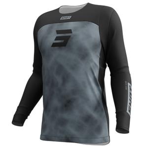 Motokroso marškinėliai Shot Contact Onyx black-grey