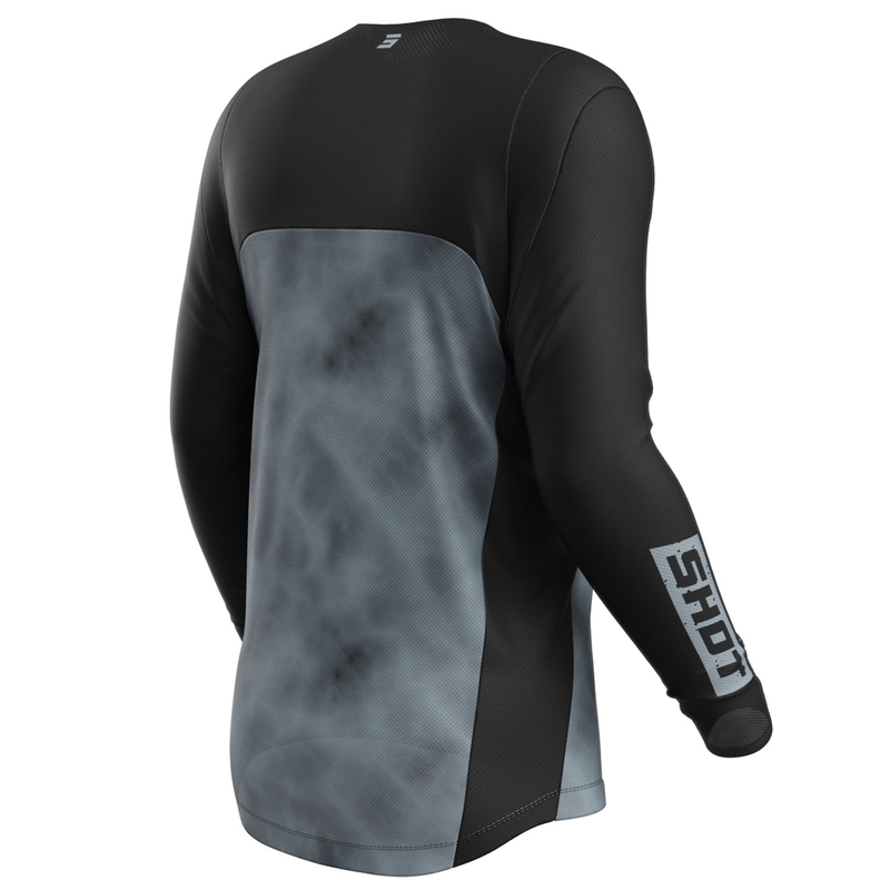 Motokroso marškinėliai Shot Contact Onyx black-grey