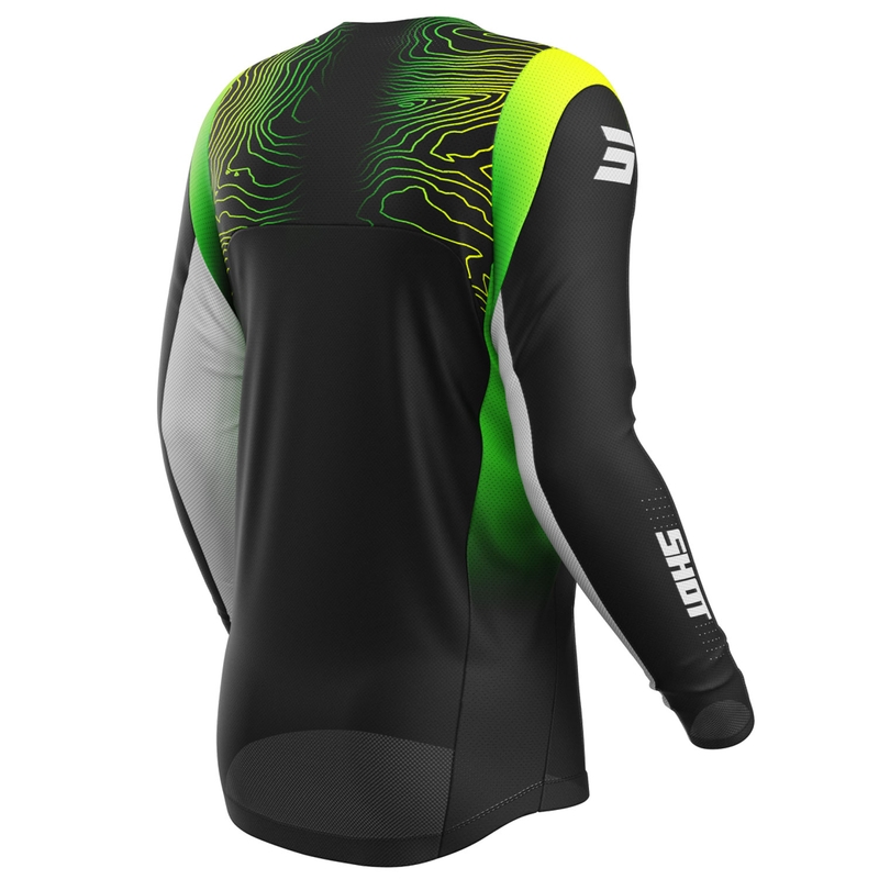 Motokroso marškinėliai Shot Contact Apex fluo yellow