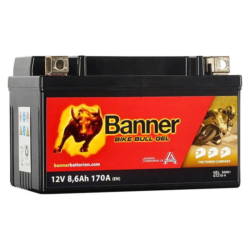 Gelinis akumuliatorius Banner Bike Bull GEL 509 01/BGTZ10-S - GTZ10-S 12V, 8.6Ah, 170A