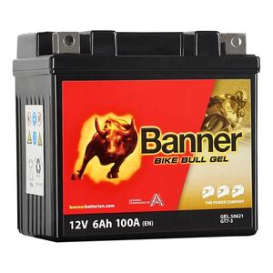 Gelinis akumuliatorius Banner Bike Bull GEL 506 21/BGTZ7-S - GTZ7-S 12V, 6Ah, 100A