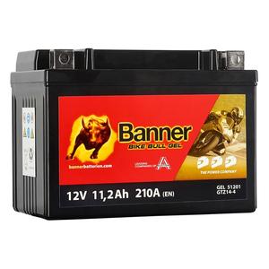 Gelinis akumuliatorius Banner Bike Bull GEL 512 01/BGTZ14-S - GTZ14-S 12V, 11.2Ah, 210A