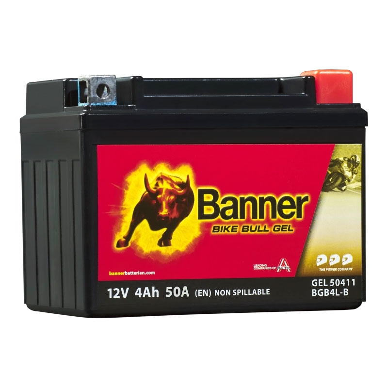Gelinis akumuliatorius Banner Bike Bull GEL 504 11/BGB4L-B - GB4L-B 12V, 4Ah, 50A
