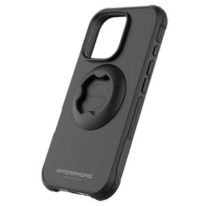 Apsauginis dangtelis "Interphone QUIKLOX Tetraforce", skirtas "Apple iPhone 16 Pro", juodas