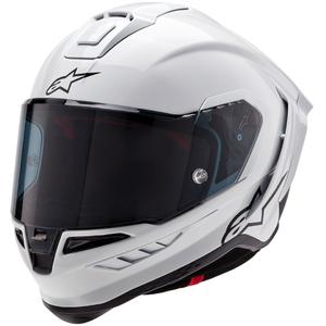 Alpinestars Supertech R-10 Solid carbon white matt integralinis motociklininko šalmas