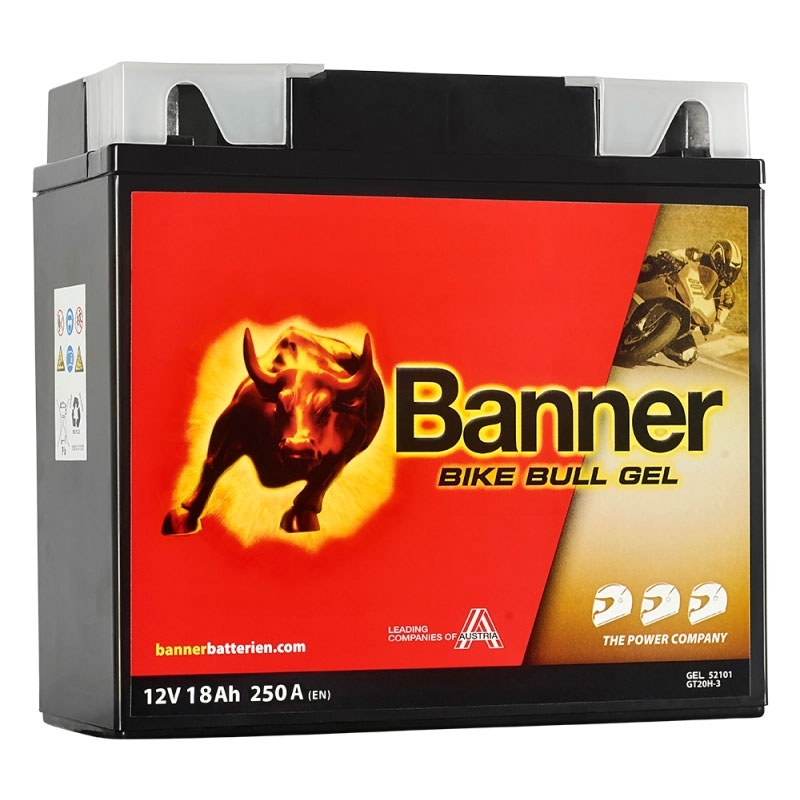 Gelinis akumuliatorius Banner Bike Bull GEL 521 01/BG12-19 - G12-19 12V, 18Ah, 250A