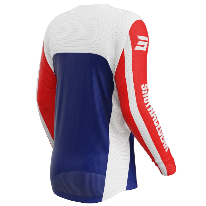 Motokroso marškinėliai Shot Contact Mythic blue-red