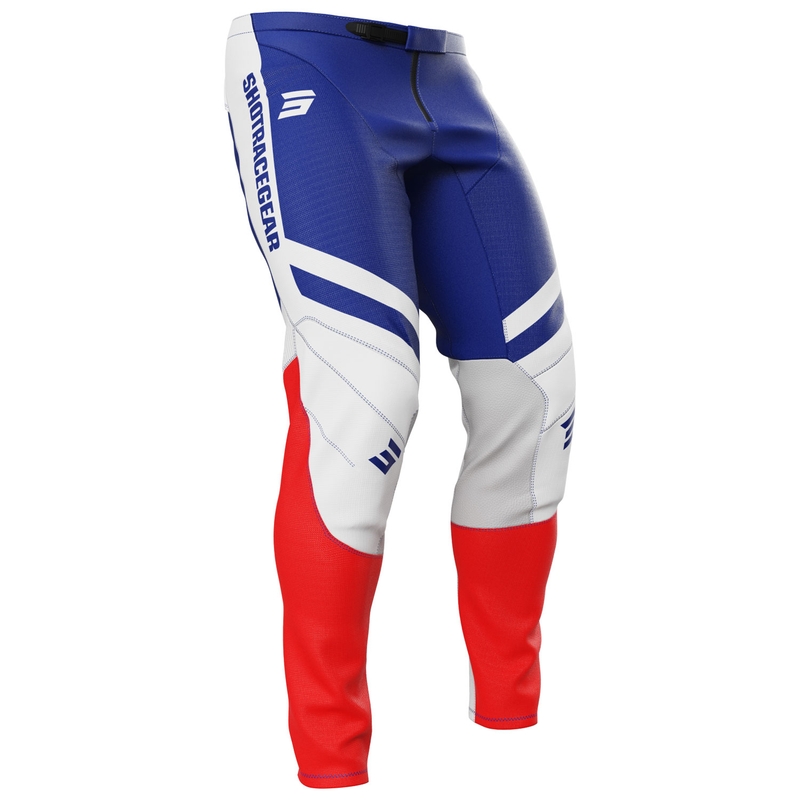 Motokroso kelnės Shot Contact Mythic blue-red