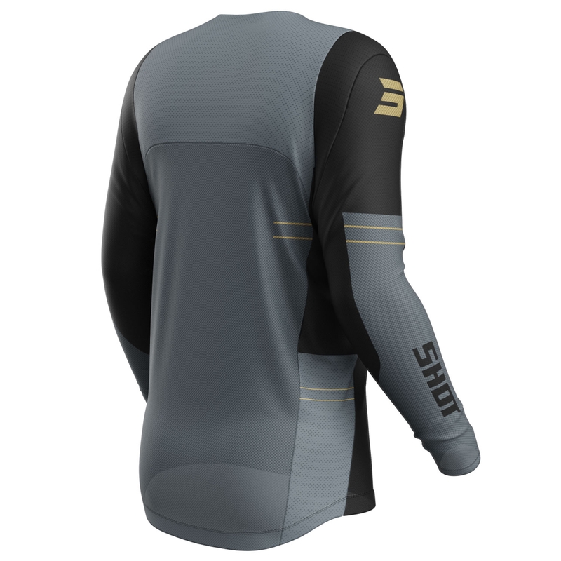 Motokroso marškinėliai Shot Contact Shield gold