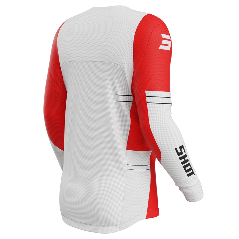 Motokroso marškinėliai Shot Contact Shield raudoni