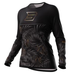 Moteriški motokroso marškinėliai Shot Contact Respect black-gold