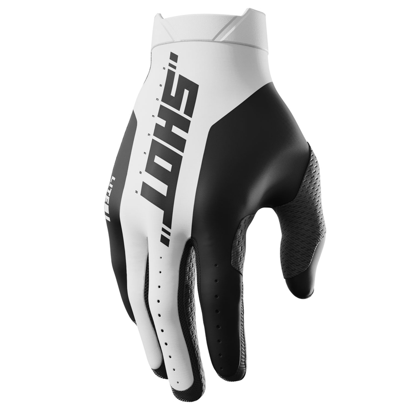 Motokroso pirštinės Shot Lite Pro white
