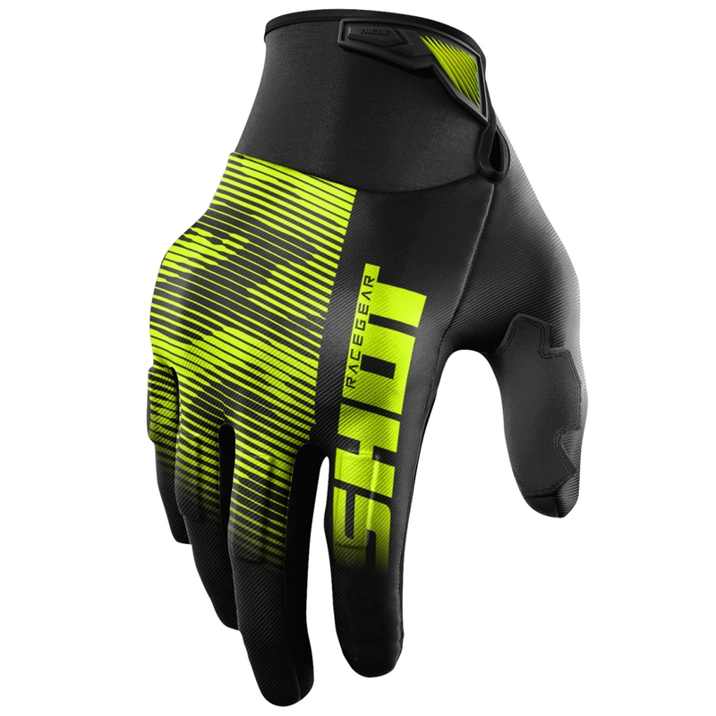 Motokroso pirštinės Shot Drift Tactic fluo yellow