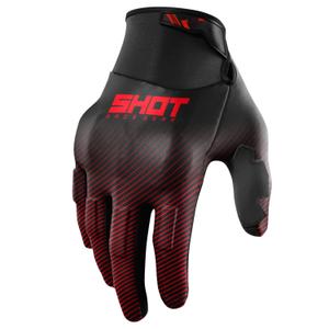 Motokroso pirštinės Shot Drift Rim raudona