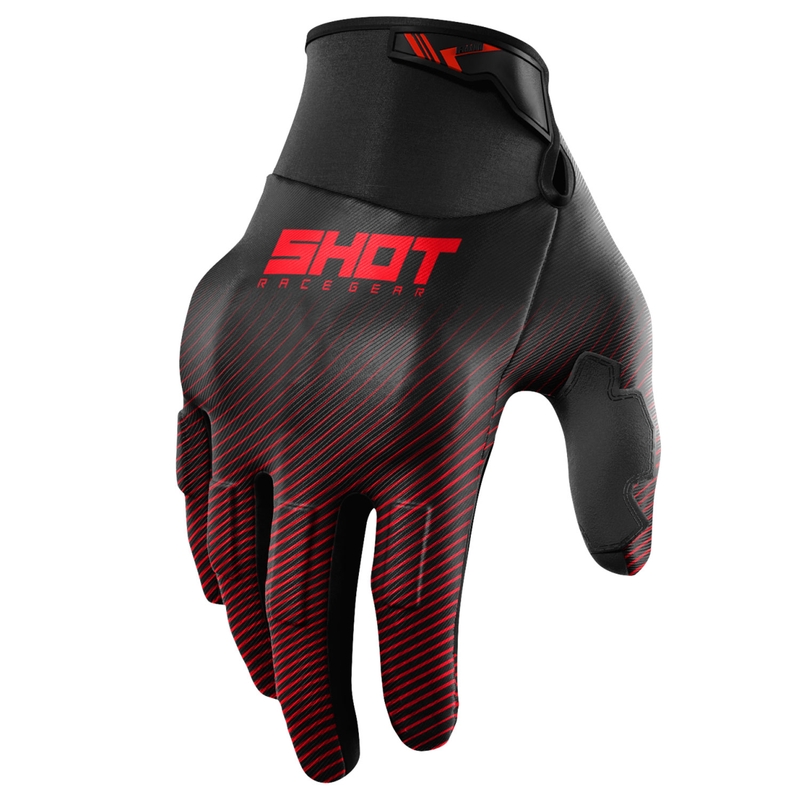 Motokroso pirštinės Shot Drift Rim raudona