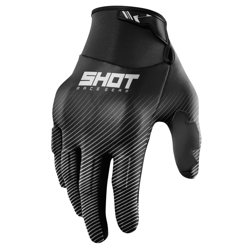 Motokroso pirštinės Shot Drift Rim baltos spalvos