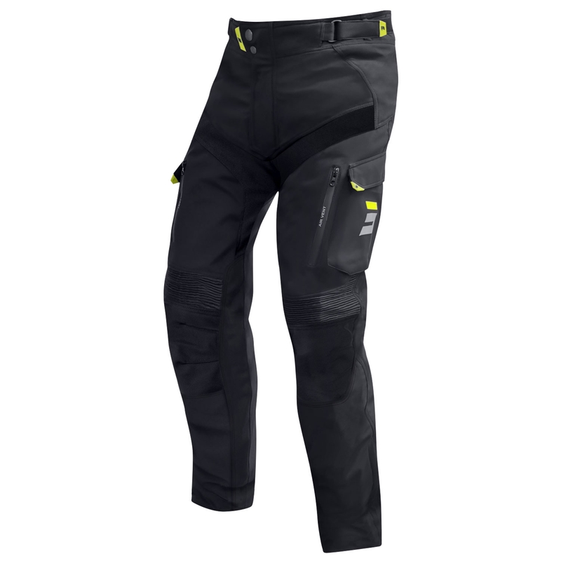 Shot Climatic motociklininko kelnės juodai-fluo geltonos spalvos
