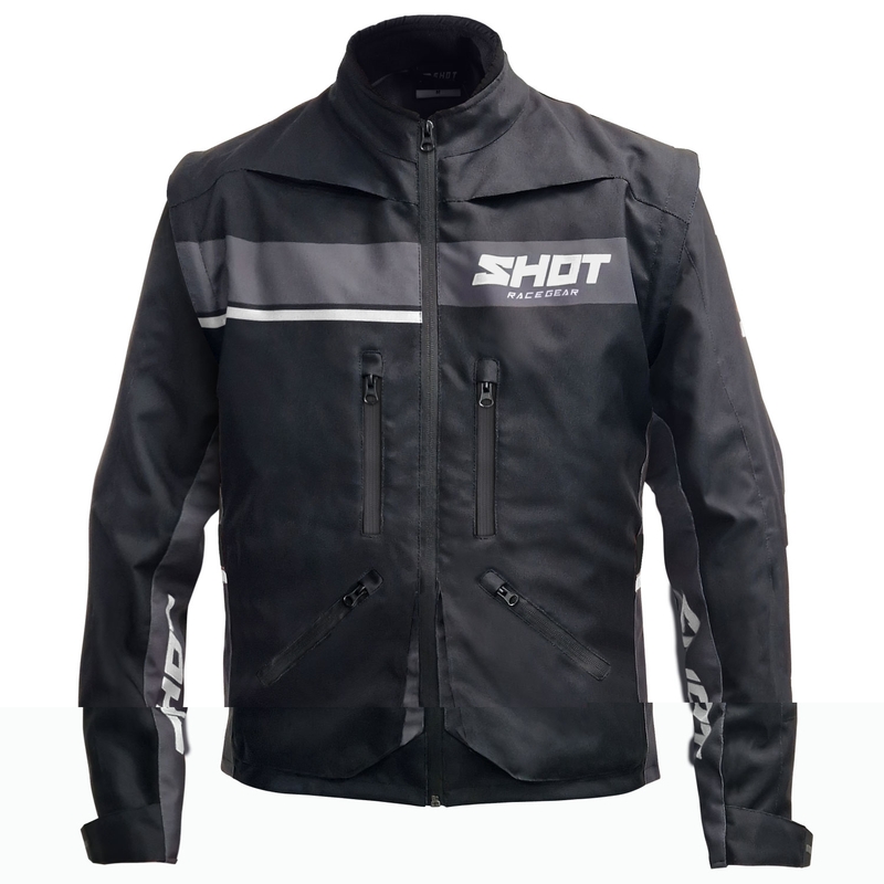 Shot Contact Assault 2.0 juodai balta motociklininko striukė