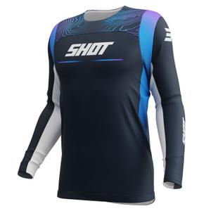 Vaikiški motokroso marškinėliai Shot Contact Apex blue