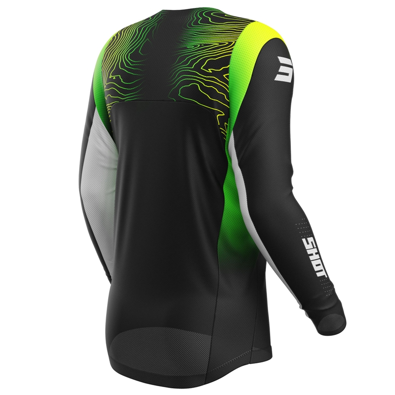 Vaikiški motokroso marškinėliai Shot Contact Apex fluo yellow