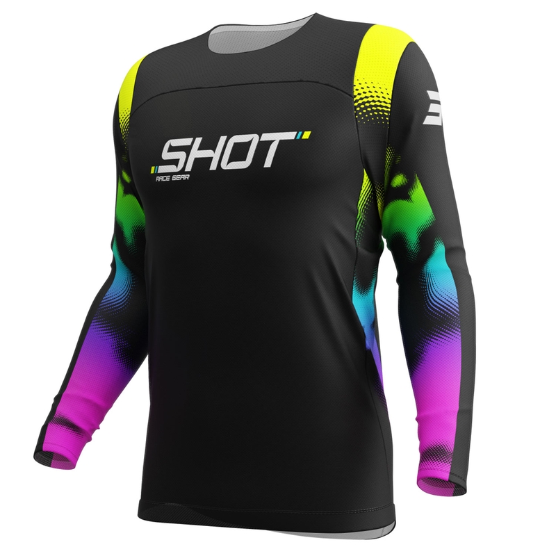 Vaikiški motokroso marškinėliai Shot Contact Nitro black