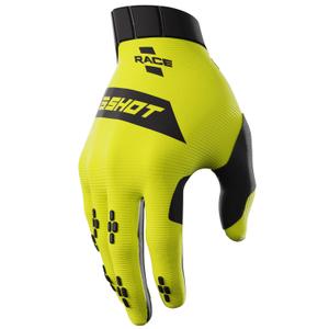 Vaikiškos motokroso pirštinės Shot Race fluo yellow