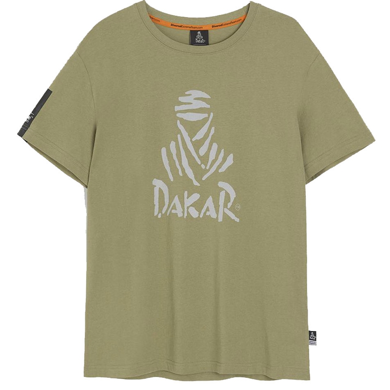 Marškinėliai DAKAR Logo chaki spalvos