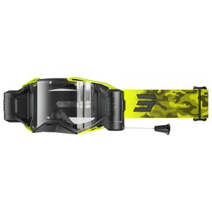 Motokroso akiniai "Shot Lite Roll-Off Patrol" fluo geltonos spalvos su skaidriu stiklu