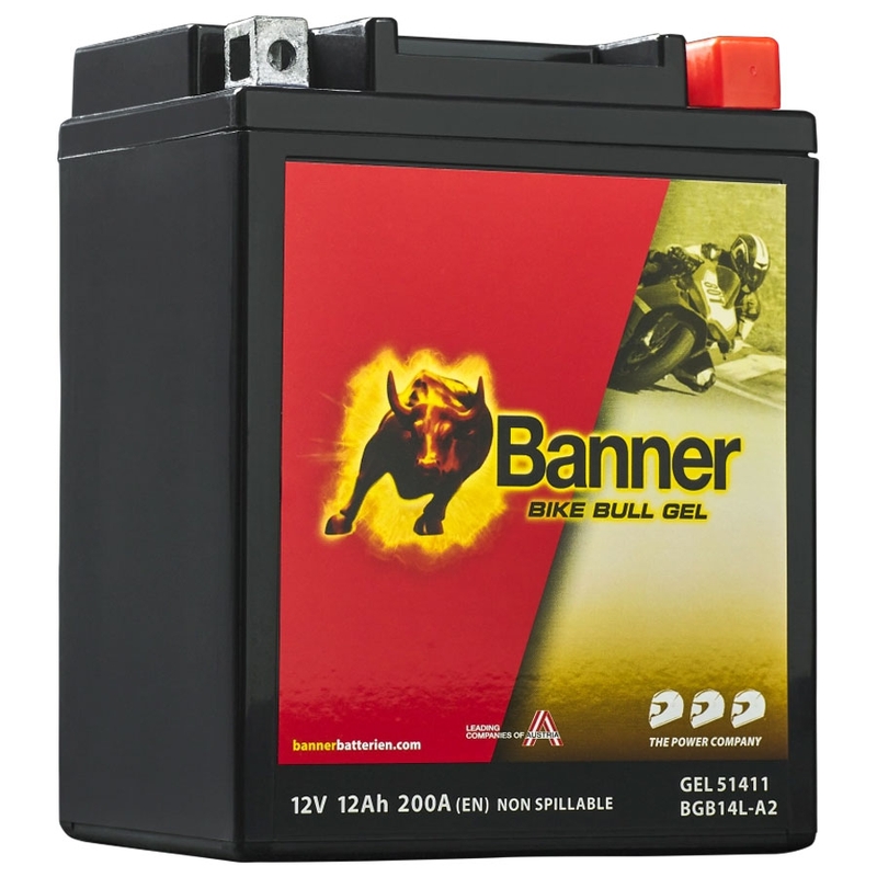 Gelinis akumuliatorius Banner Bike Bull GEL 514 11/BGB14L-A2 - GB14L-A2 12V, 12Ah, 200A