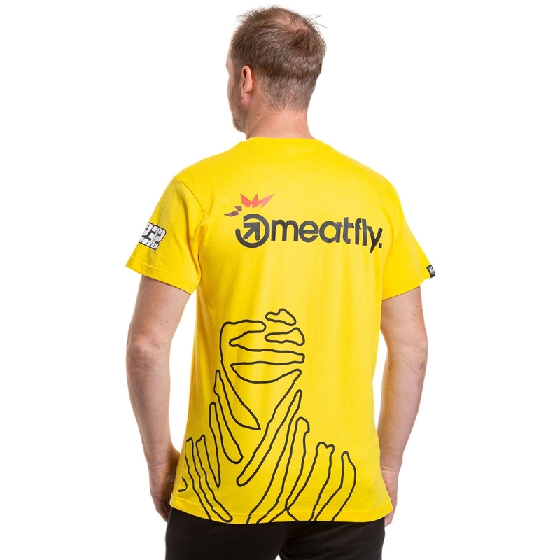 Marškinėliai Meatfly Big Shock Dakaras geltonos spalvos