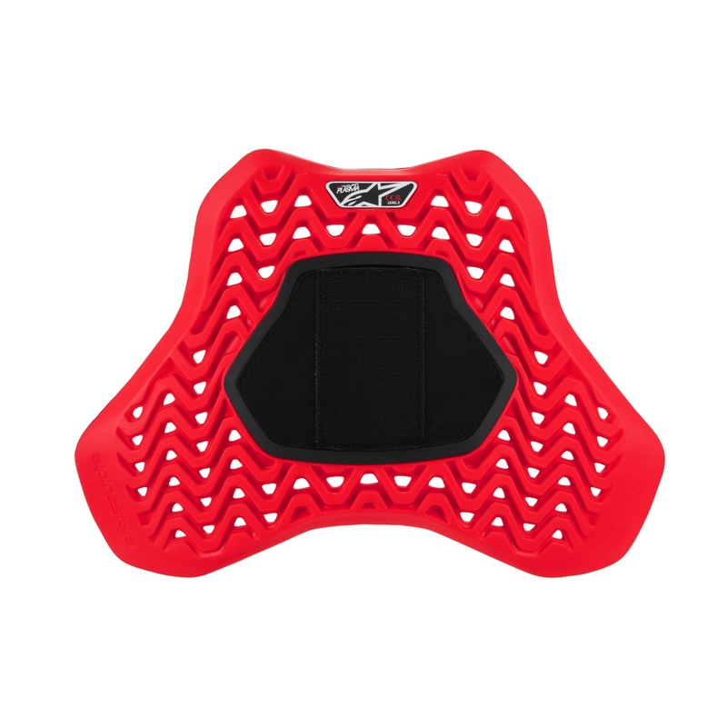 Alpinestars Nucleon Plasma Racing krūtinės apsauga su velcro raudona ir juoda