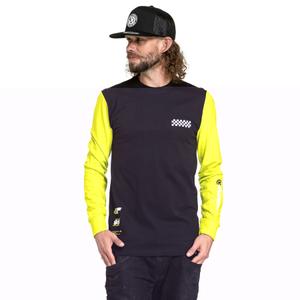 Marškinėliai ilgomis rankovėmis Meatfly Appex fluo yellow-black
