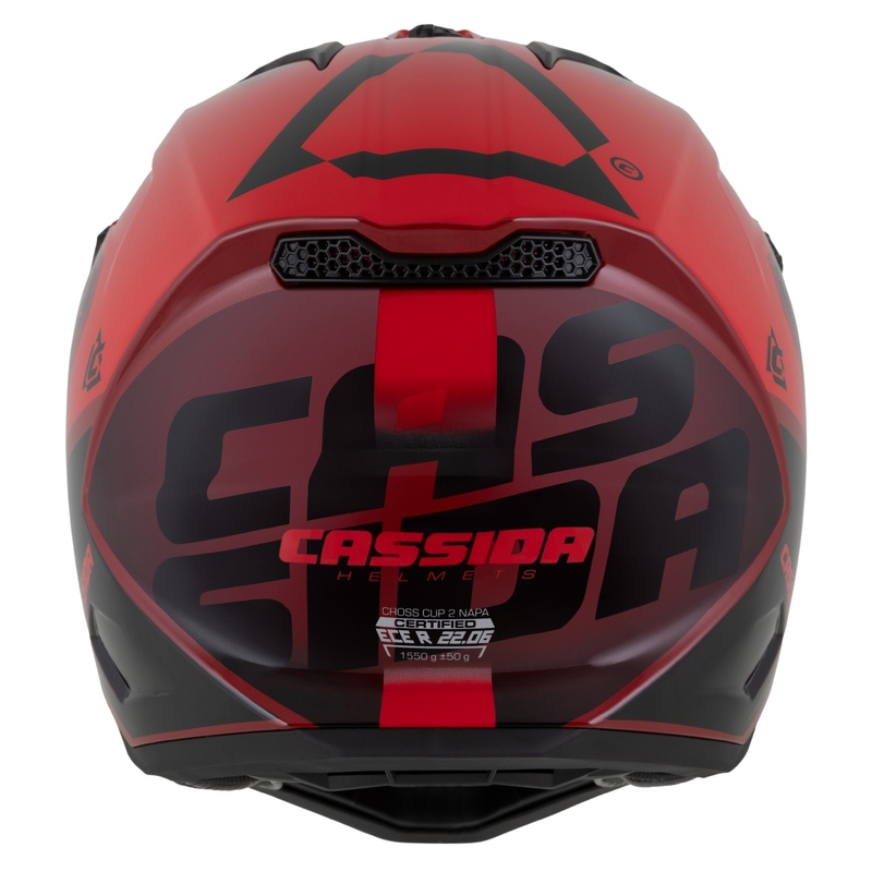 "Cassida Cross Cup 2 Napa" raudonas perlamutras-violetinė-juoda motokroso šalmas