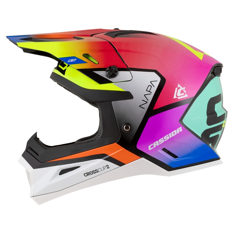 Motociklų motokroso šalmas Cassida Cross Cup 2 Napa pearl multicolor