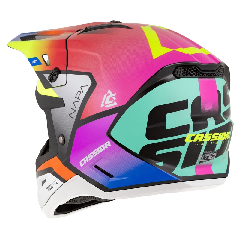 Motociklų motokroso šalmas Cassida Cross Cup 2 Napa pearl multicolor