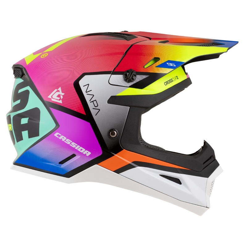 Motociklų motokroso šalmas Cassida Cross Cup 2 Napa pearl multicolor