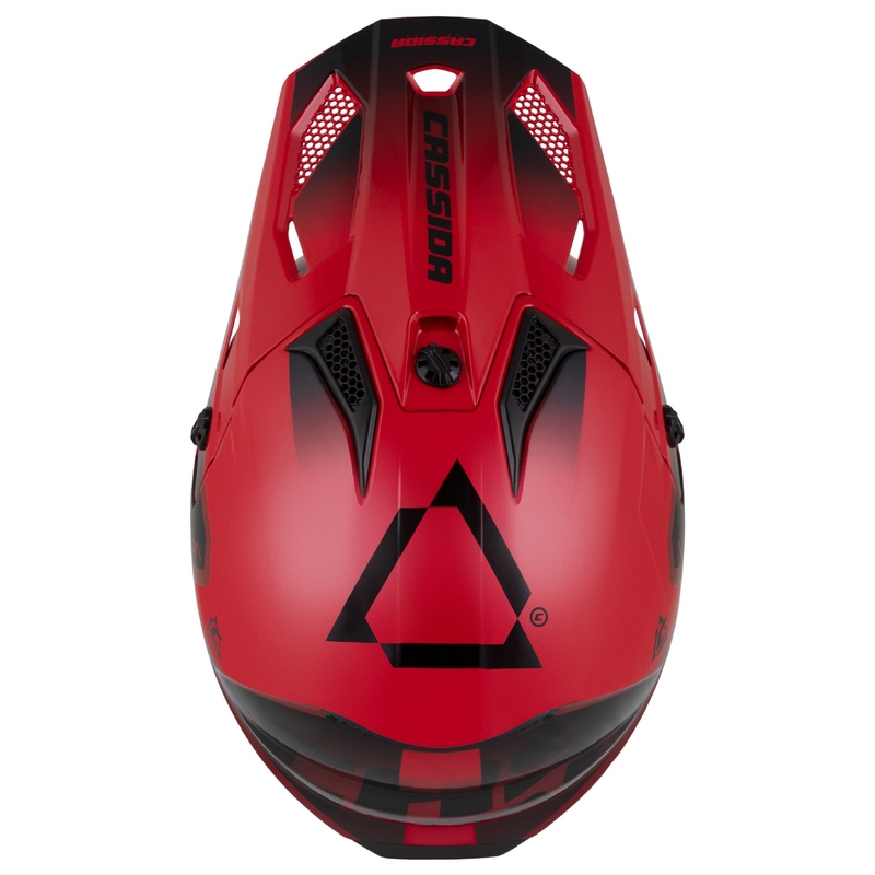 Cassida Cross Cup 2 Napa vaikiškas motokroso šalmas pearl red-purple-black