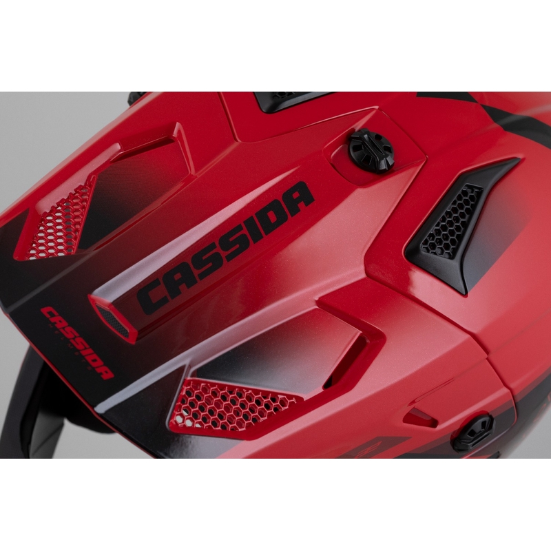 Cassida Cross Cup 2 Napa vaikiškas motokroso šalmas pearl red-purple-black