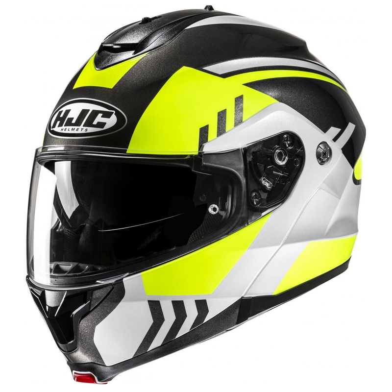 Sulankstomas motociklininko šalmas HJC C91N Kaon MC3H fluo yellow-black-grey