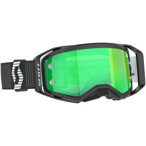 Motokroso akiniai SCOTT Prospect 2.0 juodai balti su žaliais veidrodiniais lęšiais