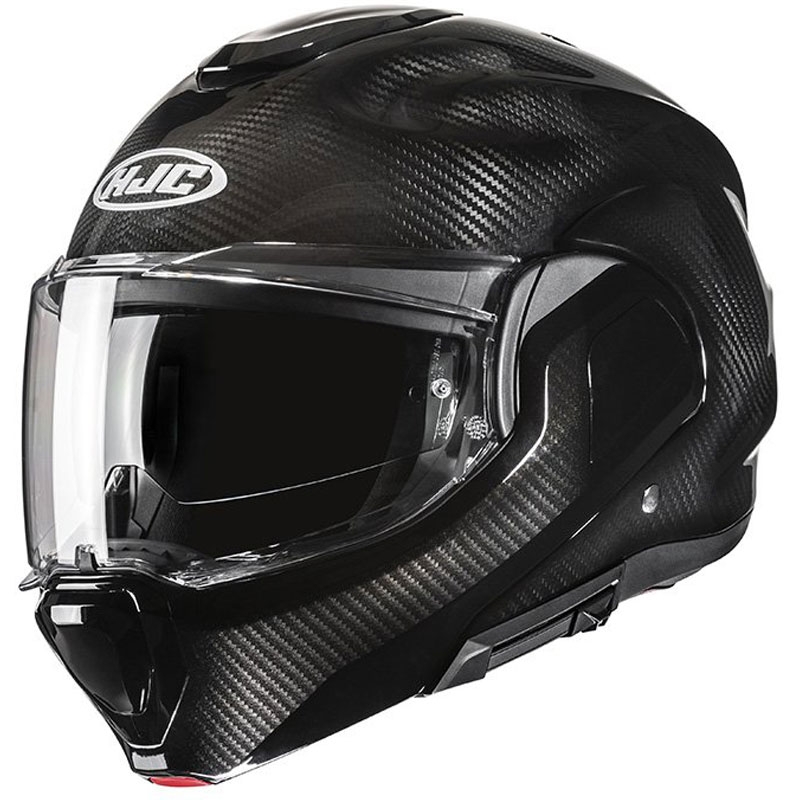 HJC F100 Carbon Black sulankstomas motociklininko šalmas