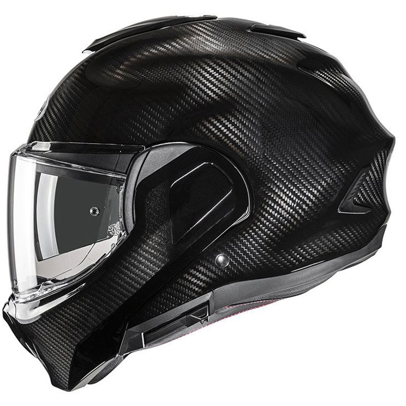 HJC F100 Carbon Black sulankstomas motociklininko šalmas