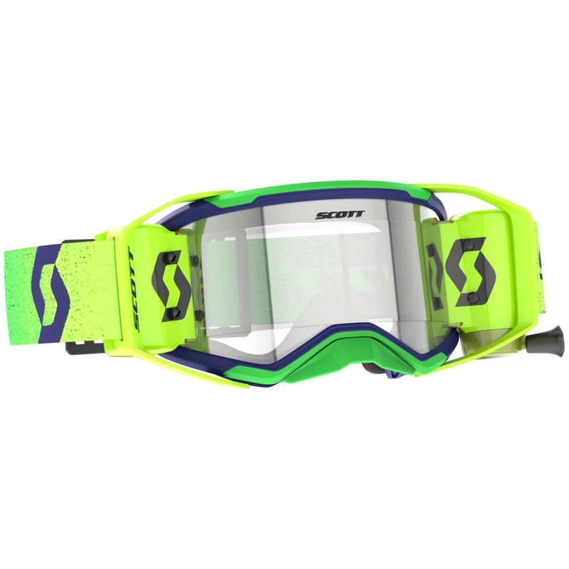 Motokroso akiniai SCOTT Prospect 2.0 WFS violetiniai-fluo geltoni su skaidriu stiklu