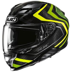 Integruotas motociklininko šalmas HJC F71 Carbon Nevio MC3H juoda-fluo žalia