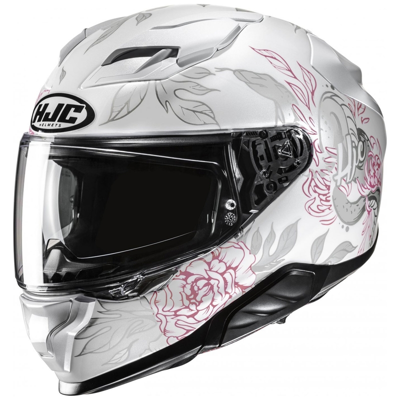 Integruotas motociklininko šalmas HJC F71 Eliz MC8 baltai pilkas