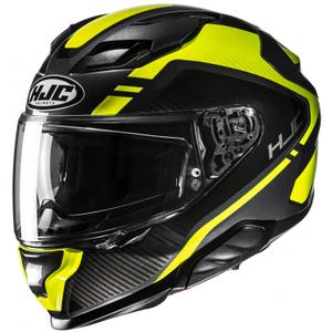 HJC F71 Tozz MC3H juodas-fluo geltonas integralus motociklininko šalmas