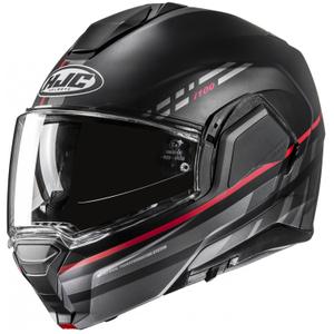 HJC i100 Sysma MC1SF pilkai juodas apverčiamas motociklininko šalmas