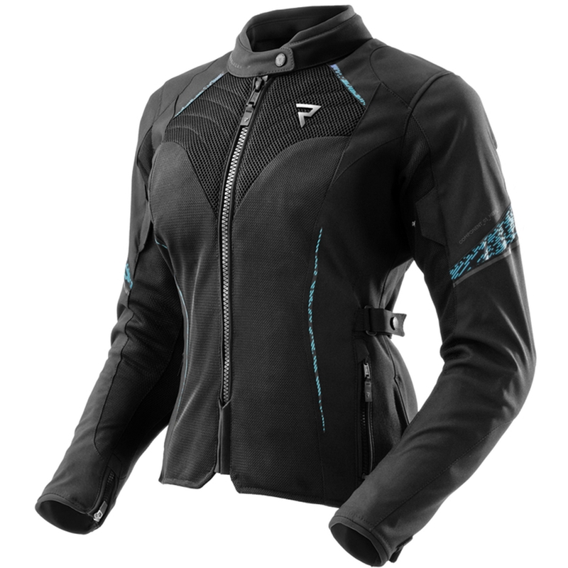 Moteriška motociklininko striukė Rebelhorn Jax Black and Mint